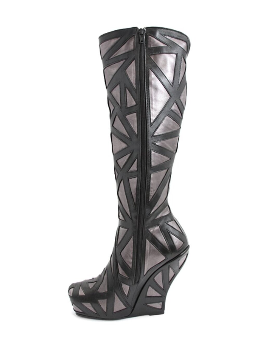 John Fluevog Black & Silver LA Malibu Boots Women US size 9 (Rare, Cosplay). - Picture 4 of 8